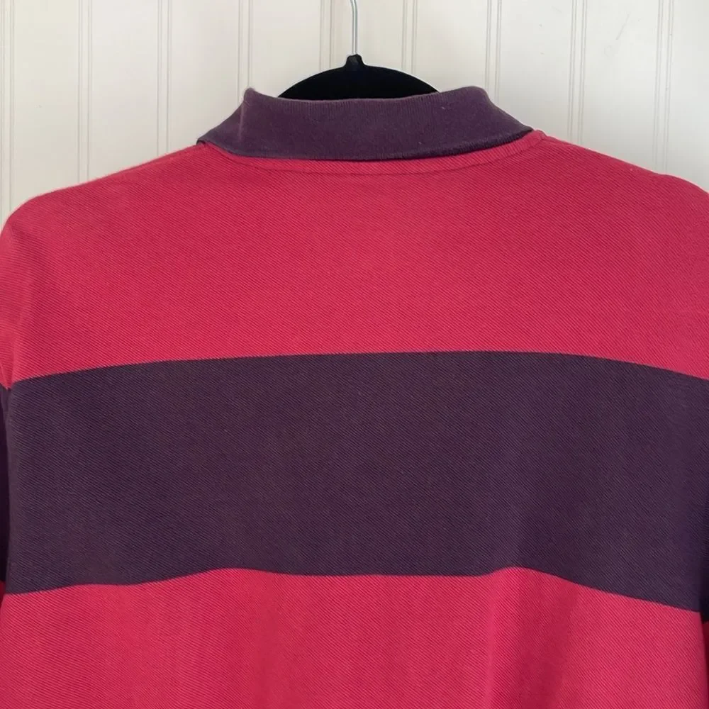 Nike Men’s Rugby Polo Striped Burgundy And Plum US Olympic Team Patch Swoosh‎ XL